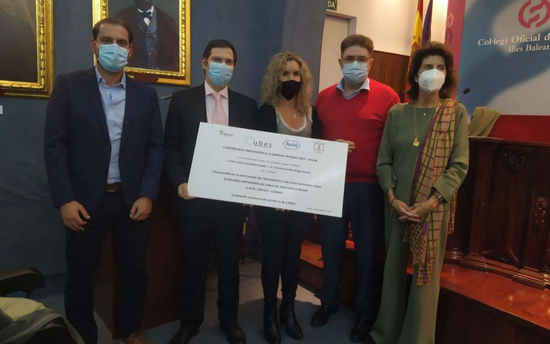 Leticia Lazzaletta y Francisco Emilio Aliaga ganadores de la Beca UBES-ROCHE 2020 de innovación sanitaria.